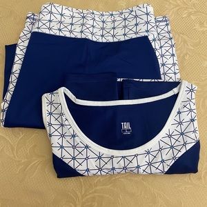 Tail Women two pieces set short sleeves,long pants